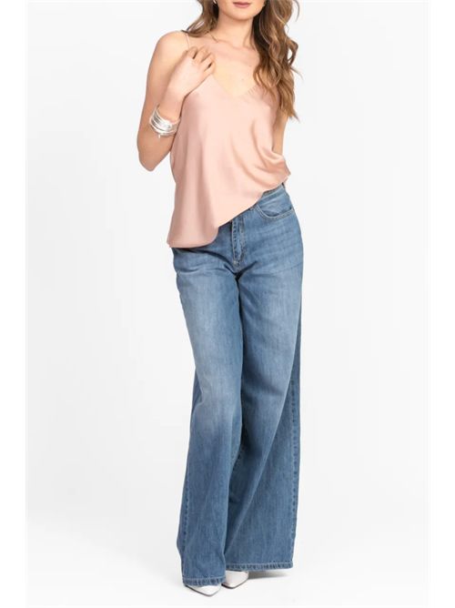 Top doppio scollo v VICOLO | TD0511ROSA